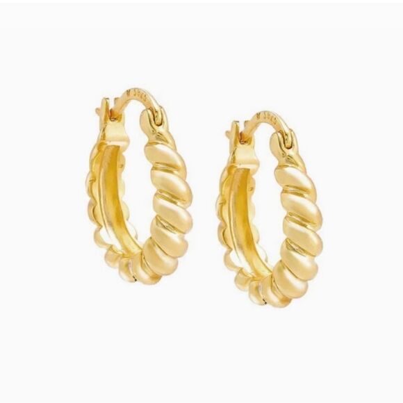 Adina Eden Graduated Twist Hoop Earrings - Picture 2 of 6